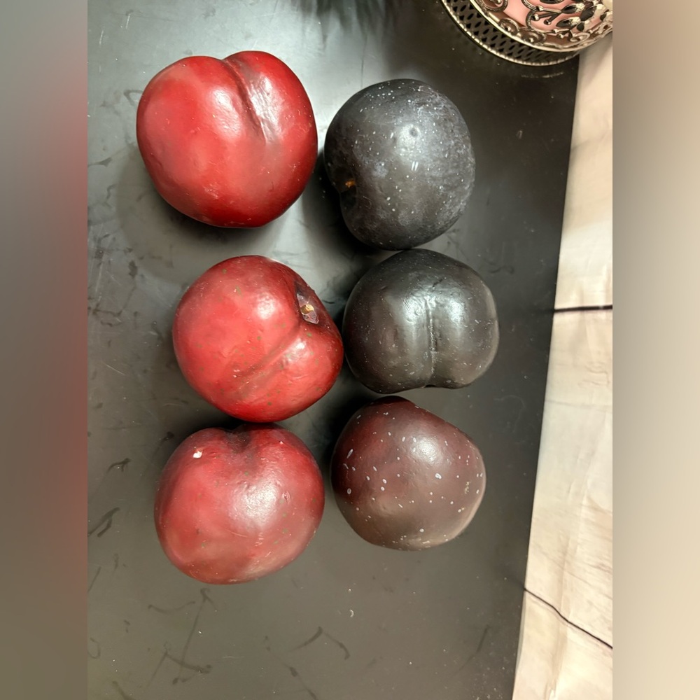 Elegant Red and Black Decorative Plums
